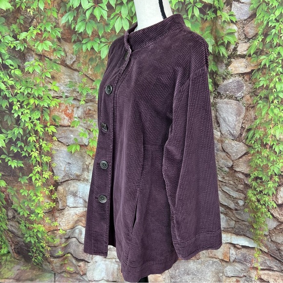 J. JILL Eggplant Corduroy Tunic Jacket, L - Picture 9 of 10